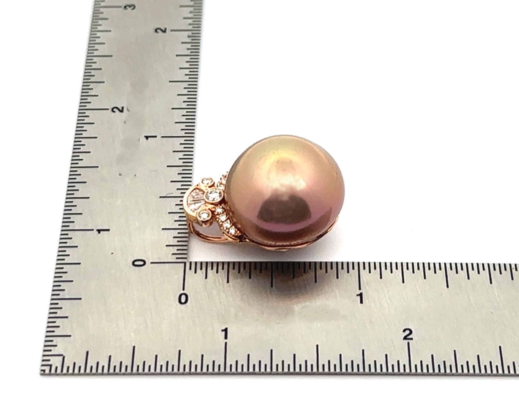 Natural Champaign Color Fresh Water Pearl Pendant With Chain